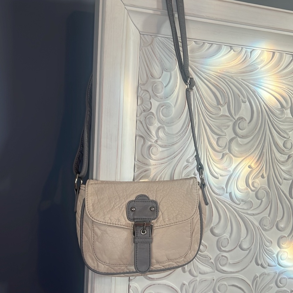 New Elegant Cream and Gray Women's Crossbody Bag.